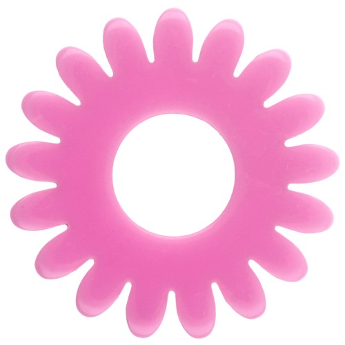 Colgante de flor de margarita de 20 mm, acrílico opaco - Rosa x1