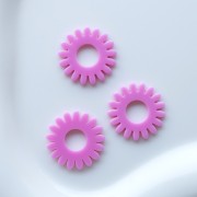 Colgante de flor de margarita de 20 mm, acrílico opaco - Rosa x1