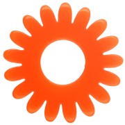 Colgante de flor de margarita de 20 mm, acrílico translúcido - Naranja x1