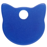 Dije con forma de cabeza de gato, 14,5 x 15,5 mm, de acrílico transparente - Azul real x1