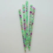 Horquilla para el pelo de 170 x 9 mm con agujero - Caparazón de tortuga - Menta - Fucsia x1