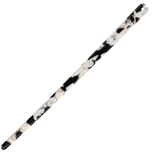Horquilla con agujero - Caparazón de tortuga - Negro - Beige x1