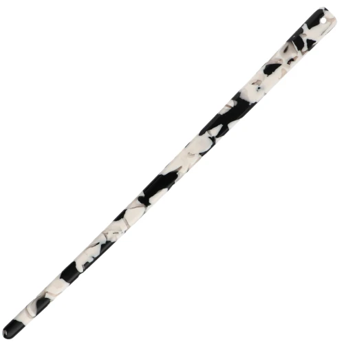 Horquilla para el pelo de 170 x 9 mm con agujero - Caparazón de tortuga - Negro - Beige x1