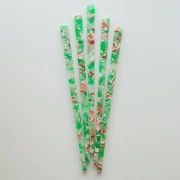 Horquilla con agujero - Caparazón de tortuga - Verde - Marrón - Beige x1