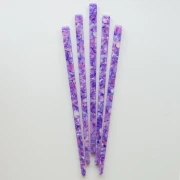 Horquilla para el pelo de 170 x 9 mm con agujero, diseño «caparazón de tortuga» - Violeta - Rosa - Beige nacarado