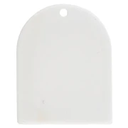 Colgante con forma de arco de 25 x 20 mm de acetato - diseño de lunares - Blanco - Negro x1