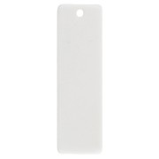 Colgante rectangular de 27 x 8 mm de acetato - con diseño de lunares - Blanco - Negro x1
