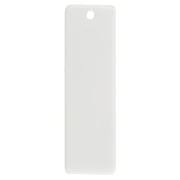 Colgante rectangular de 27 x 8 mm de acetato - con diseño de lunares - Blanco - Negro x1