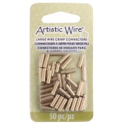 Tubos conectores de engaste para cables gruesos de 2,05 mm - Latón sin tratar x50