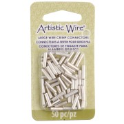 Tubos conectores de crimpado para cables de 1,63 mm - Plateados, resistentes al deslustre x50