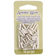 Tubos conectores de crimpado para cables de 1,63 mm - Plateados, resistentes al deslustre x50