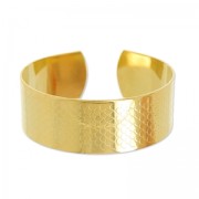 Base pulsera latón motivo escamas de pescado 20 mm dorado con oro fino x1|raw }}