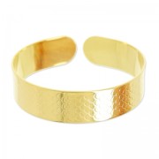 Base pulsera latón motivo escamas de pescado 14 mm dorado con oro finox1|raw }}