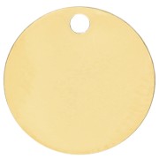Lentejuela para grabar de 10 mm - grosor 0,4 mm - Plata 925 Dorado x1