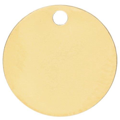 Lentejuela para grabar de 10 mm - grosor 0,4 mm - Plata 925 Dorado x1