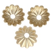 Cápsulas con forma de flor de 6 mm - Chapado en oro de 3 micras x4