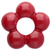 Colgante de flor de 28 mm con pétalos en forma de bolitas de resina - Efecto marmolado rojo x1