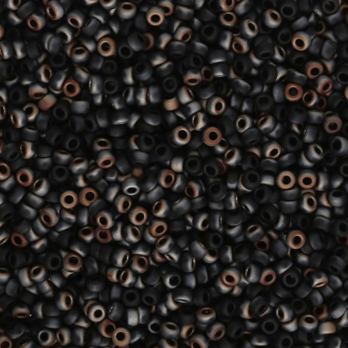 Rocalla Miyuki 15/0 4561 - Valentinita negra mate x8 g