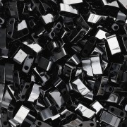 Cuentas Miyuki Half Tila 5 x 2,3 x 1,9 mm HTL-55096 - Hematita negra al vacío, 10 g