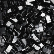 Cuentas Miyuki Half Tila 5 x 2,3 x 1,9 mm HTL-55096 - Hematita negra al vacío, 10 g