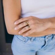 Anillo doble ancho - Talla 57 - Acero inoxidable 304 x1