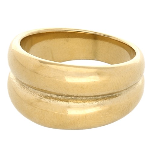 Anilla ancha de 11,5 mm - Talla 55 - Acero inoxidable 304 Dorado x1