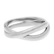 Anillo con anillas entrecruzadas - Talla 58 - Acero inoxidable 304 Dorado x1