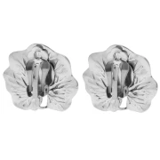 Pendientes de clip con diseño de hoja, 23 x 26 mm - Acero inoxidable 304 y 316 x2