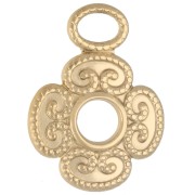 Colgante de trébol calado, 20,5 x 27 mm - Acero inoxidable 304 Dorado x1
