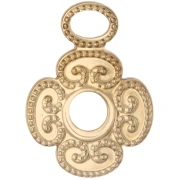 Colgante de trébol calado, 20,5 x 27 mm - Acero inoxidable 304 Dorado x1