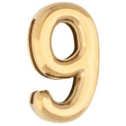 Botón pulsador con número, 15 x 9 mm —6 o 9— para cinta de 10 mm —acero inoxidable 304 Dorado— x1