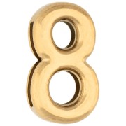 Botón pulsador de 15 x 9 mm - 8 - para cinta de 10 mm - Acero inoxidable 304 Dorado x1