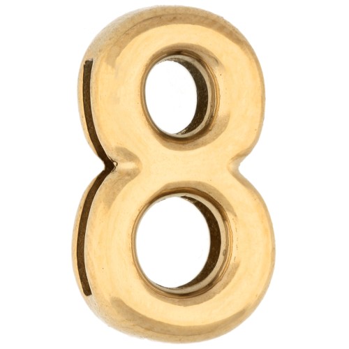 Botón pulsador de 15 x 9 mm - 8 - para cinta de 10 mm - Acero inoxidable 304 Dorado x1