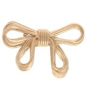 Broche con forma de lazo, 24 x 35 mm - Acero inoxidable 304 Dorado x 1