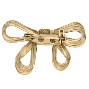 Broche con forma de lazo, 24 x 35 mm - Acero inoxidable 304 Dorado x 1