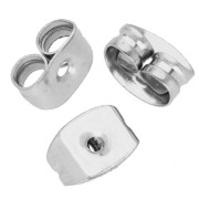 Empujadores - Empujadores para pendientes de clavo de 6 x 4,5 mm - Acero inoxidable 316 x 10