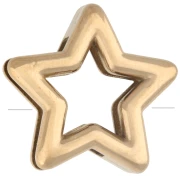 Cierre deslizante en forma de estrella de 14 x 15 mm para cordón de 10 mm - Acero inoxidable 304 Dorado x1