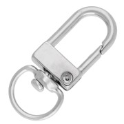 Cierre mosquetón para llavero, 31 x 13 mm - Acero inoxidable 304 x 1