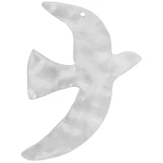 Colgantes de pájaro martillado, 50 x 35 mm, de la marca Perles&Co - Acero inoxidable 304L, 2 unidades