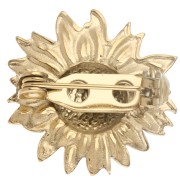 Broche de girasol de 20 mm - Acero inoxidable 304 Dorado x1
