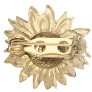 Broche de girasol de 20 mm - Acero inoxidable 304 Dorado x1