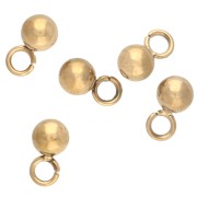 Oro 18 quilates - Mini dijes esféricos de 3 mm - Acero inoxidable 316L dorado x10 Mini dijes esféricos de 3 mm - Acero inoxidable 316L dorado x10