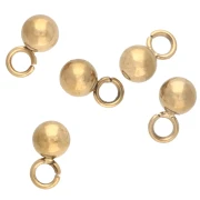 Mini dijes esféricos de 3 mm - Acero inoxidable 316L dorado x10