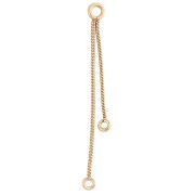 Entrepiezas de cadena con malla serpentina de 2,5/4 mm - Acero inoxidable 304 Dorado x1