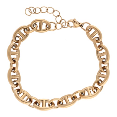 Pulsera de malla marina de 8,2 mm - Acero inoxidable 304 Dorado x 17 cm