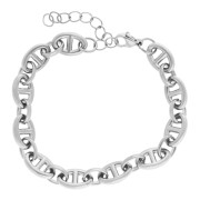 Pulsera de malla marina de 8 mm - 17 + 4 cm. Acero inoxidable 304 x1