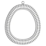 Colgantes ovalados irregulares de 35 x 30 mm - Acero inoxidable 304 x 2