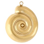 Colgante con forma de concha de caracol, 24 x 19 mm - Acero inoxidable 304 Dorado x1
