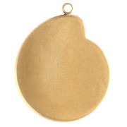 Colgante con forma de concha de caracol, 24 x 19 mm - Acero inoxidable 304 Dorado x1