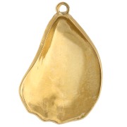 Colgante con forma de concha de mejillón, 32 x 23 mm - Acero inoxidable 304 Dorado x1